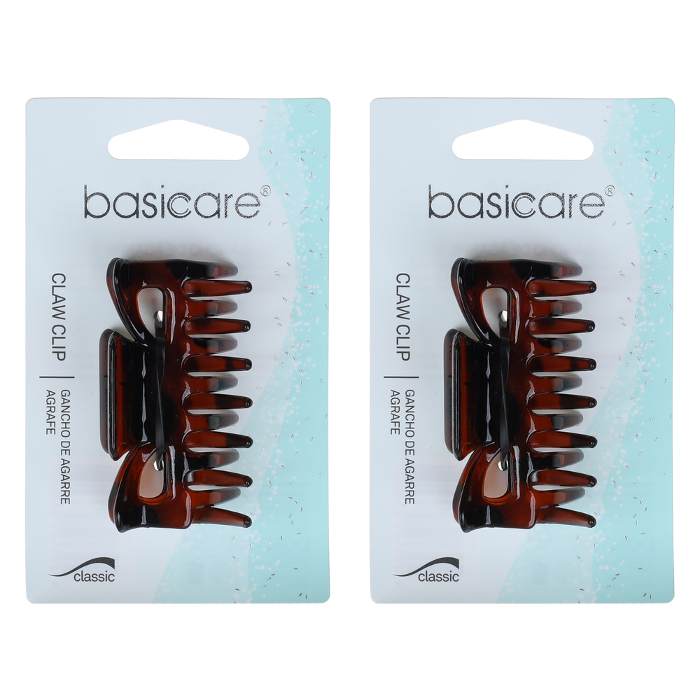 Basicare Large Shell Claw Hair Clip 2 Pack Strong Hold Durable