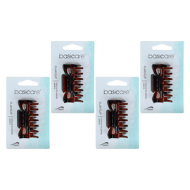 Basicare Large Shell Claw Hair Clip Strong Hold Bundle of 4