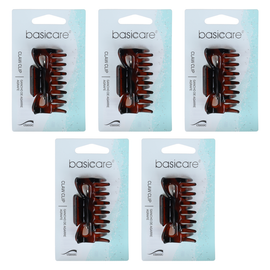 Basicare Shell Claw Hair Clip Large 5 Pack Strong Hold Durable Hair Accessory