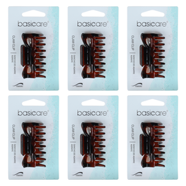 Basicare Large Shell Claw Hair Clip 6 Pack Strong Hold Durable