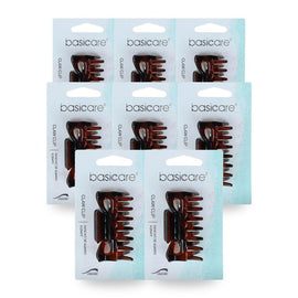 Basicare Large Shell Claw Hair Clip Strong Hold Durable Hair Accessory Pack of 8