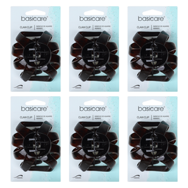 Basicare Octopus Claw Shell Hair Clip 8.5cm Bundle of 6