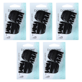 Basicare Stylish Claw Hair Clip Bundle of 5 Pack of 2 Durable Strong Hold