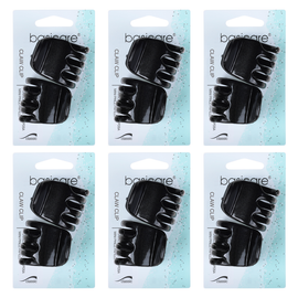 Basicare Claw Hair Clip Bundle of 6 Strong Durable Hair Clips