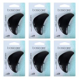 Basicare Claw Clip 7cm Black Strong Hold Hair Clip Bundle of 6