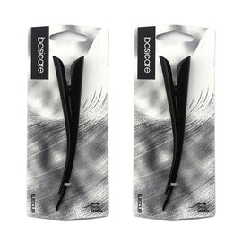 Basicare Ibis Metal Hair Clip 13cm Black Pack of 2 Strong Durable Hold