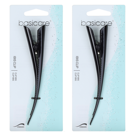 Basicare Ibis Metal Hair Clip 13cm Black Pack of 2 Strong Durable Hold