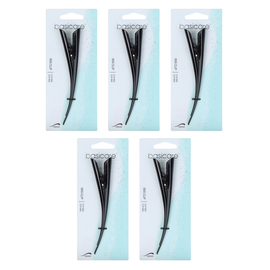 Basicare Ibis Metal Hair Clip Black 13cm Pack of 5 Strong Durable Hold