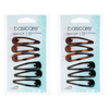 Basicare Shell Snap Hair Clips 4.8cm Secure Hold Pack of 2