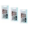 Basicare Shell Snap Hair Clips 4.8cm Bundle of 3 Secure Hold