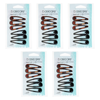 Basicare Shell Snap Hair Clips 48mm Secure Hold Pack of 5
