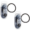 Basicare Snag Free Round Hair Elastics Black 12pcs Secure No Metal Hair Ties x 2
