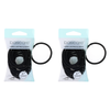 Basicare Snag Free Round Hair Elastics Black 12pcs Secure No Metal Hair Ties x 2