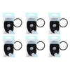 Basicare Snag Free Round Hair Elastics Black 12pcs Bundle of 6