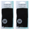 Basicare Adjustable Black Headband Hook and Loop Fastening for Hair Control x2