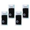 4 Pack Basicare Black Adjustable Headband Hook Loop Fastening Hair Control