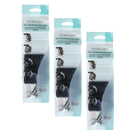 Basicare Self Holding Hair Rollers Large 4pcs 3 Pack 6cm x 4cm