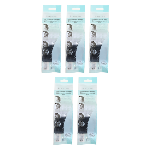 Basicare Self Holding Hair Rollers Small 6cm x 2cm Bundle of 5
