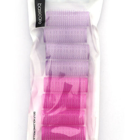 Basicare Self Holding Hair Rollers Small 8pcs 6cm x 2cm for Easy Styling