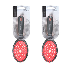 Basicare Oval Wet Brush Anti Static Cushion Ergonomic Handle Pack of 2