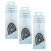 Basicare Oval Wet Hair Brush Bundle of 3 Anti Static Cushion Ergonomic Handle