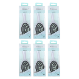 Basicare Oval Wet Hair Brush Anti Static Cushion Ergonomic Handle 6 Pack