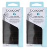Basicare Elastic Brown Hair Bands 24pcs 4mm No Metal Tangle Free x 2