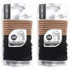 Basicare Multi Color Elastic Hair Bands 24pcs 4mm No Metal Snag Free x 2