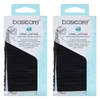 Basicare Round Elastic Hair Ties Black 48pcs No Metal Snag Free x 2