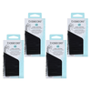 Basicare Round Elastic Hair Ties Black 48pc Pack Bundle of 4
