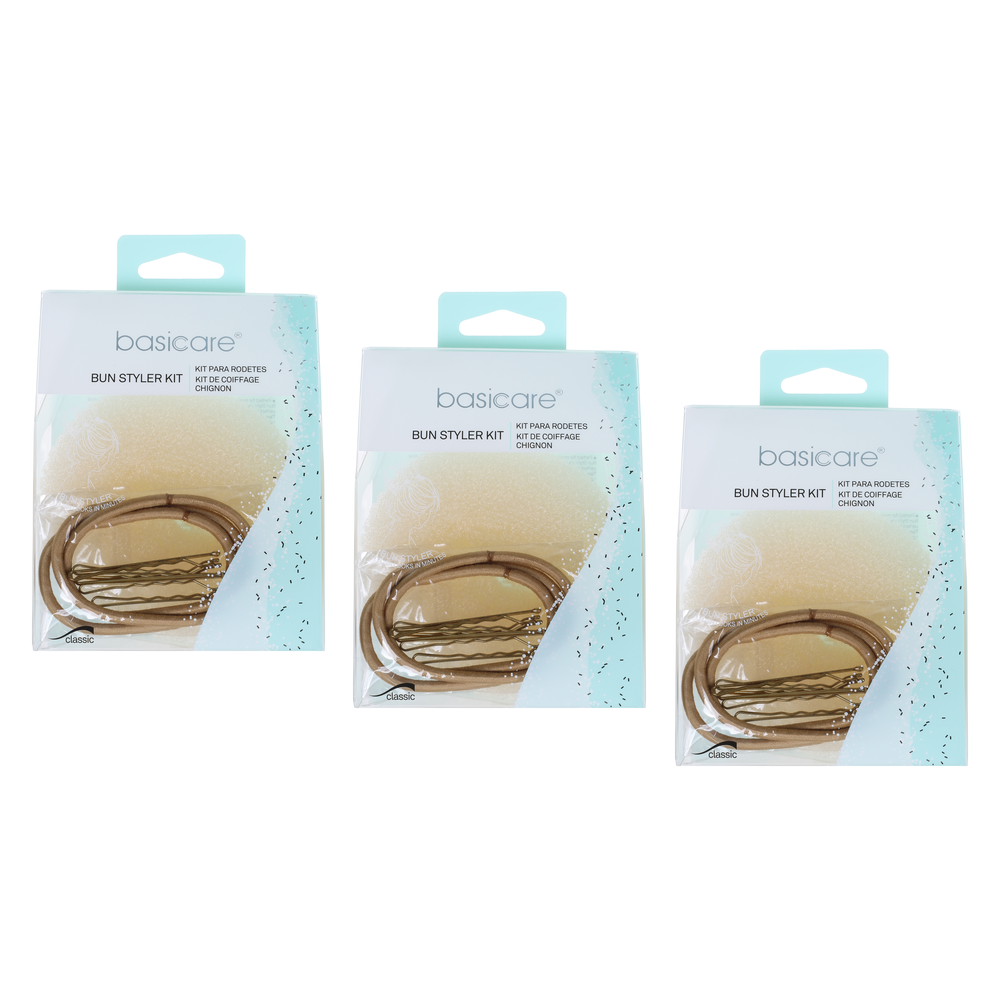 Basicare Bun Styler Kit Blonde M L 3 Pack Bundle