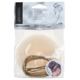 Basicare Bun Styler Kit Blonde M/L Hair Elastic And Bobby Pins Secure Hold