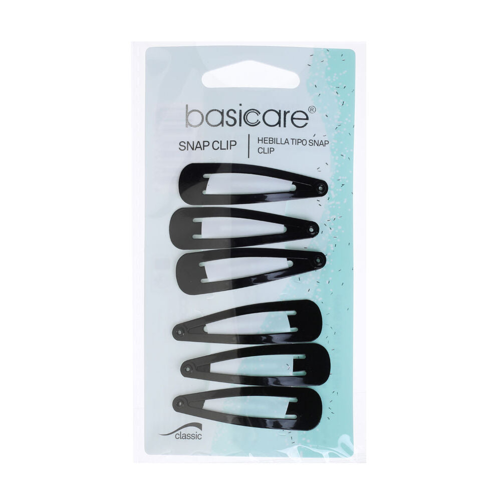Basicare SNAP CLIPS BLACK 6 PACK BASICARE