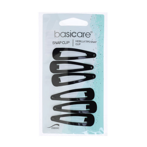 Basicare SNAP CLIPS BLACK 6 PACK BASICARE