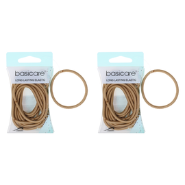 Basicare Elastic Snag Free Hair Bands Blonde Large 12 Pack Strong Hold x 2