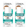 L'Oreal Paris Bright Reveal Tinted Daily Fluid SPF 50 Medium 50mL Pack of 2