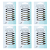 Basicare Snap Hair Clip Bundle Pack of 6 Secure Hold Hair Clips