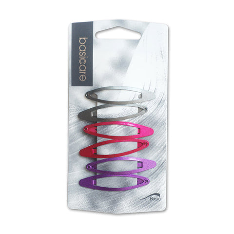 Basicare Snap Hair Clip Pack of 6 Secure Hold Versatile Hair Accessories