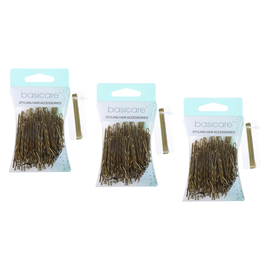 Basicare Blonde Bobby Pins 5cm 80 Pack Bundle of 3 Strong Secure Hair Clips