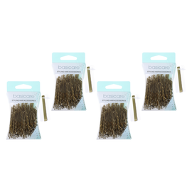 Basicare Blonde Bobby Pins 5cm 80 Pack Bundle of 4 Strong Secure