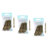Basicare Blonde Bobby Pins 5cm 36 Pack Bundle of 3 108 Pins Strong Secure