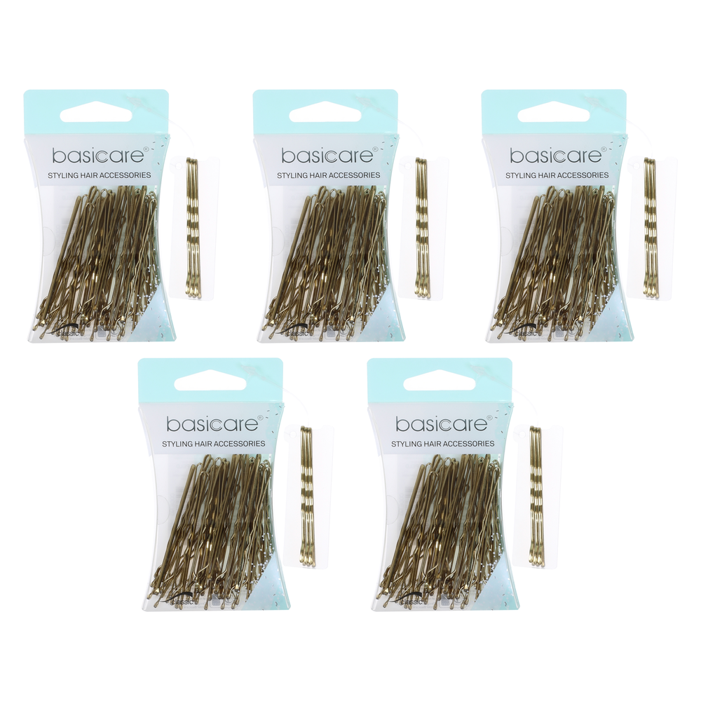 Basicare Blonde Bobby Pins 5cm 36 Pack Bundle of 5