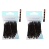 Basicare Brown Bobby Pins 5cm 80 Pack Durable Secure Hair Styling Clips x 2