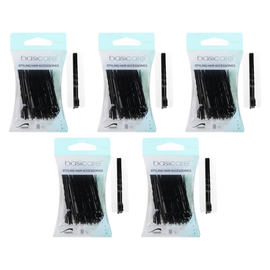 Basicare Black Bobby Pins 6.2cm 36 Pack Bundle of 5