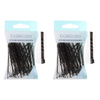 Basicare Medium Brown Bobby Pins 6.2cm 36 Pack Durable Hair Styling Clips x 2