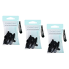 Basicare Black Snap Hair Clips 4.8cm Set of 10 Pack of 3