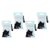 Basicare Black Snap Hair Clips 4.8cm Bundle of 4 Set of 10 40 Pieces
