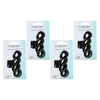 Basicare Large Plait Claw Hair Clip 4 Pack Strong Hold Black