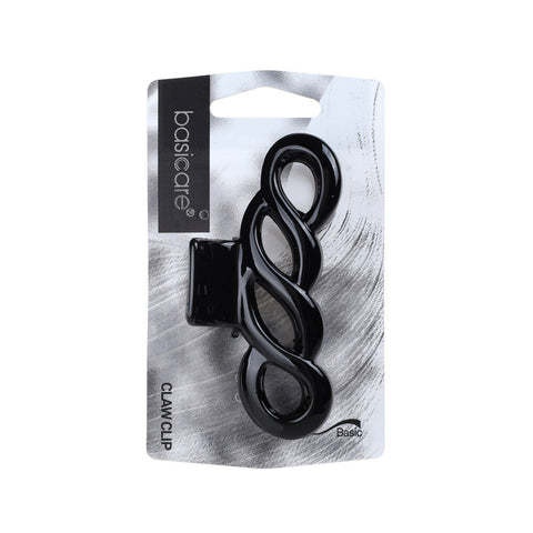 Basicare Large Plait Claw Hair Clip Strong Hold Stylish Black Accessory