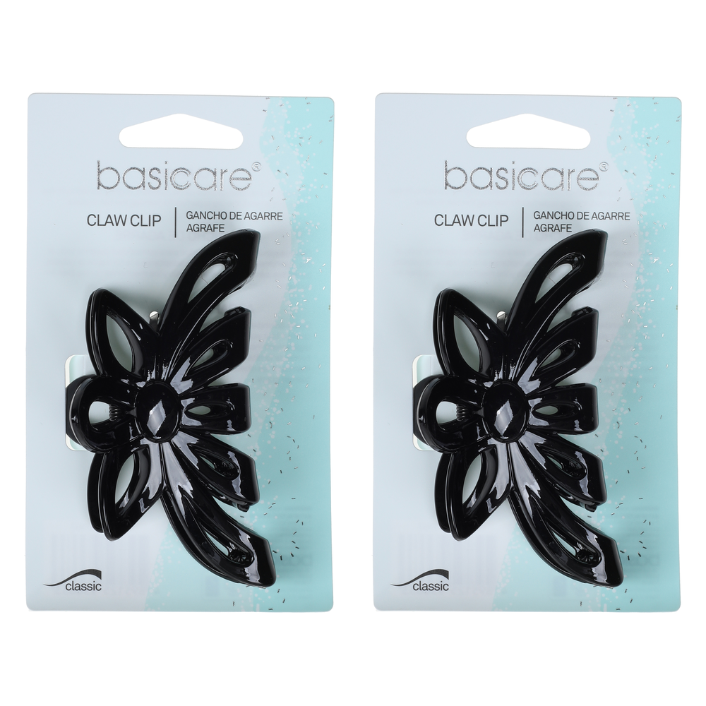Basicare Large Flower Claw Hair Clip Strong Hold Hair Accessory Pack of 2